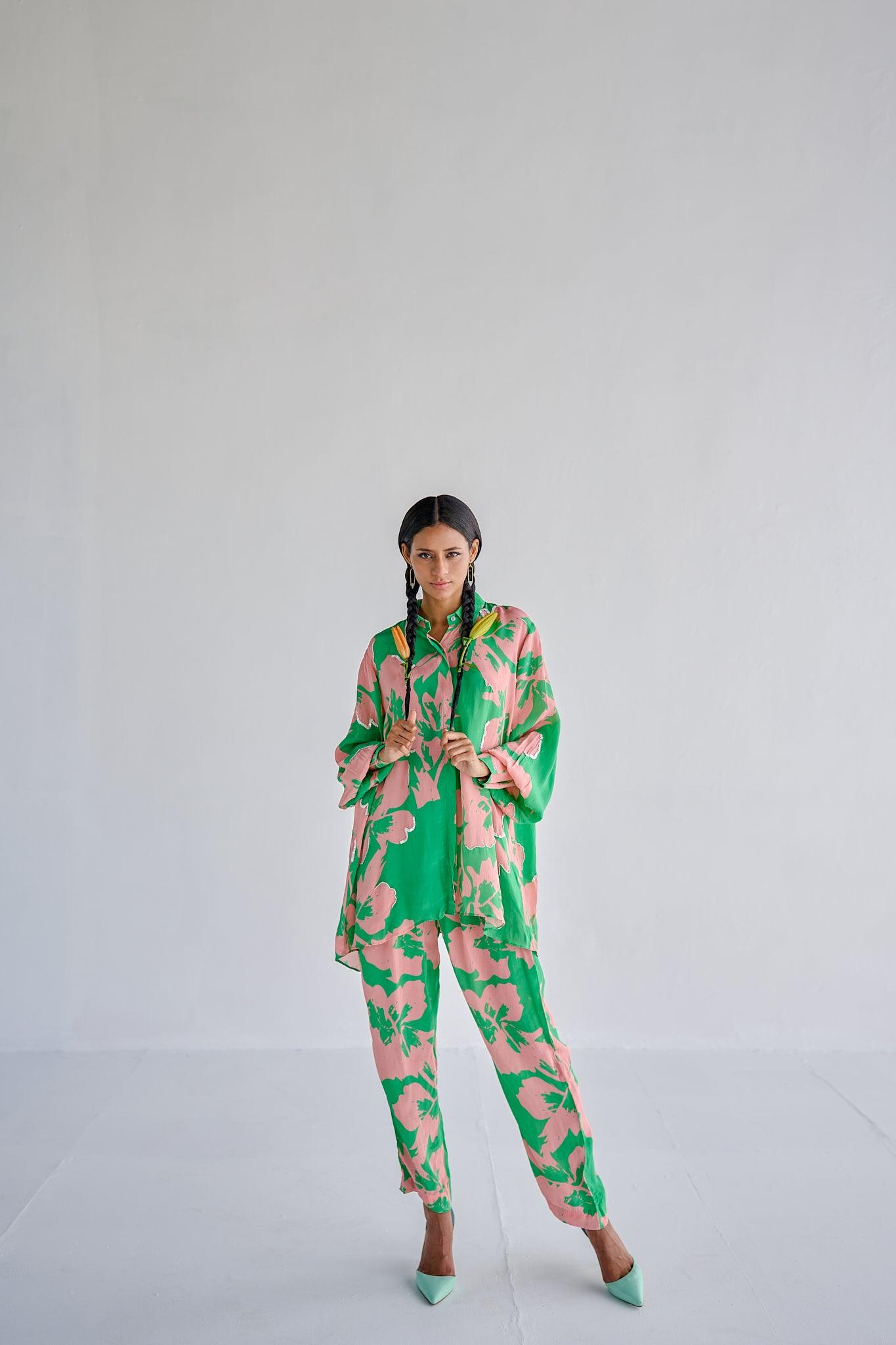 GREEN COORD SET - Esha Arora