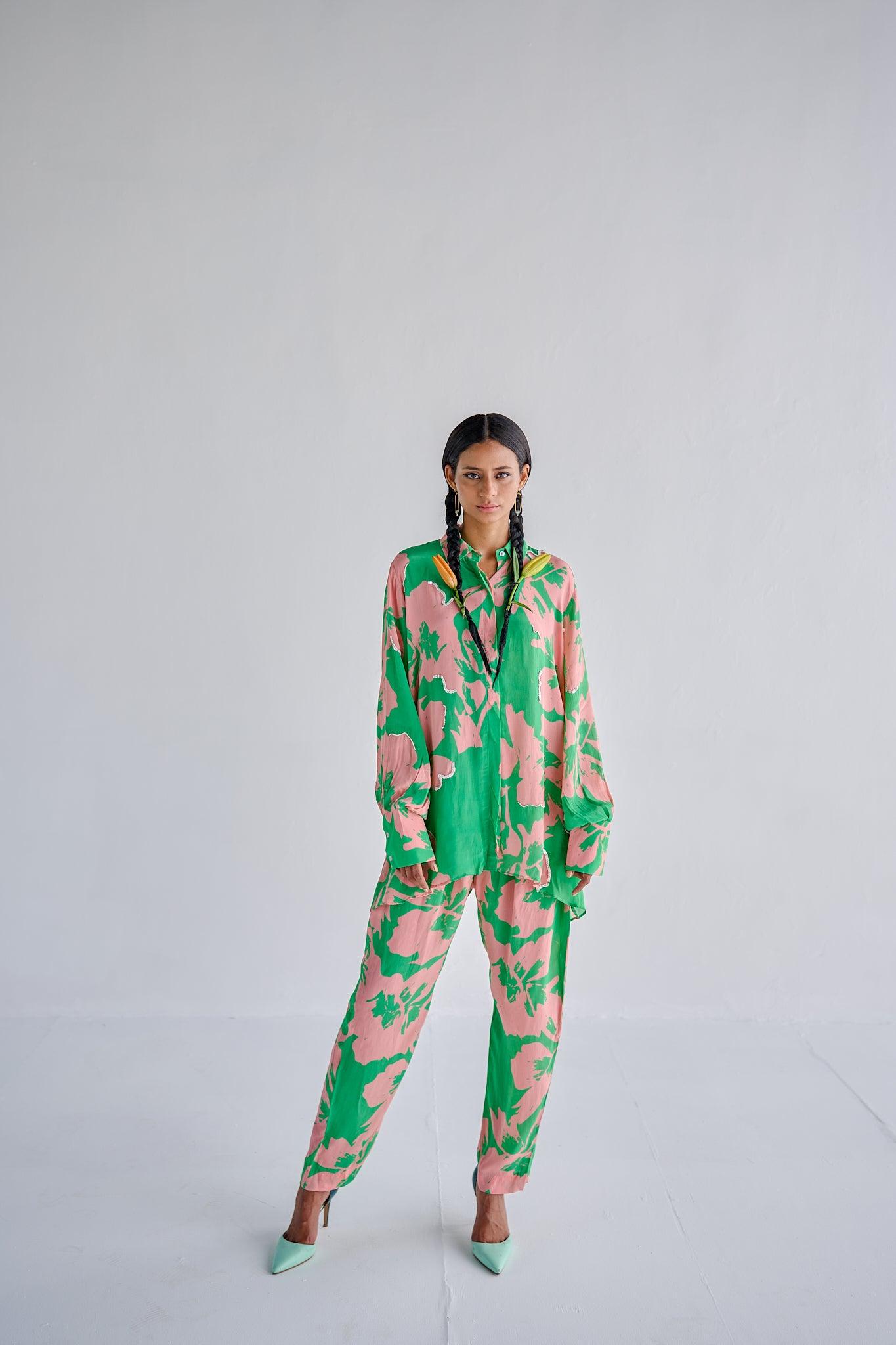 GREEN COORD SET - Esha Arora