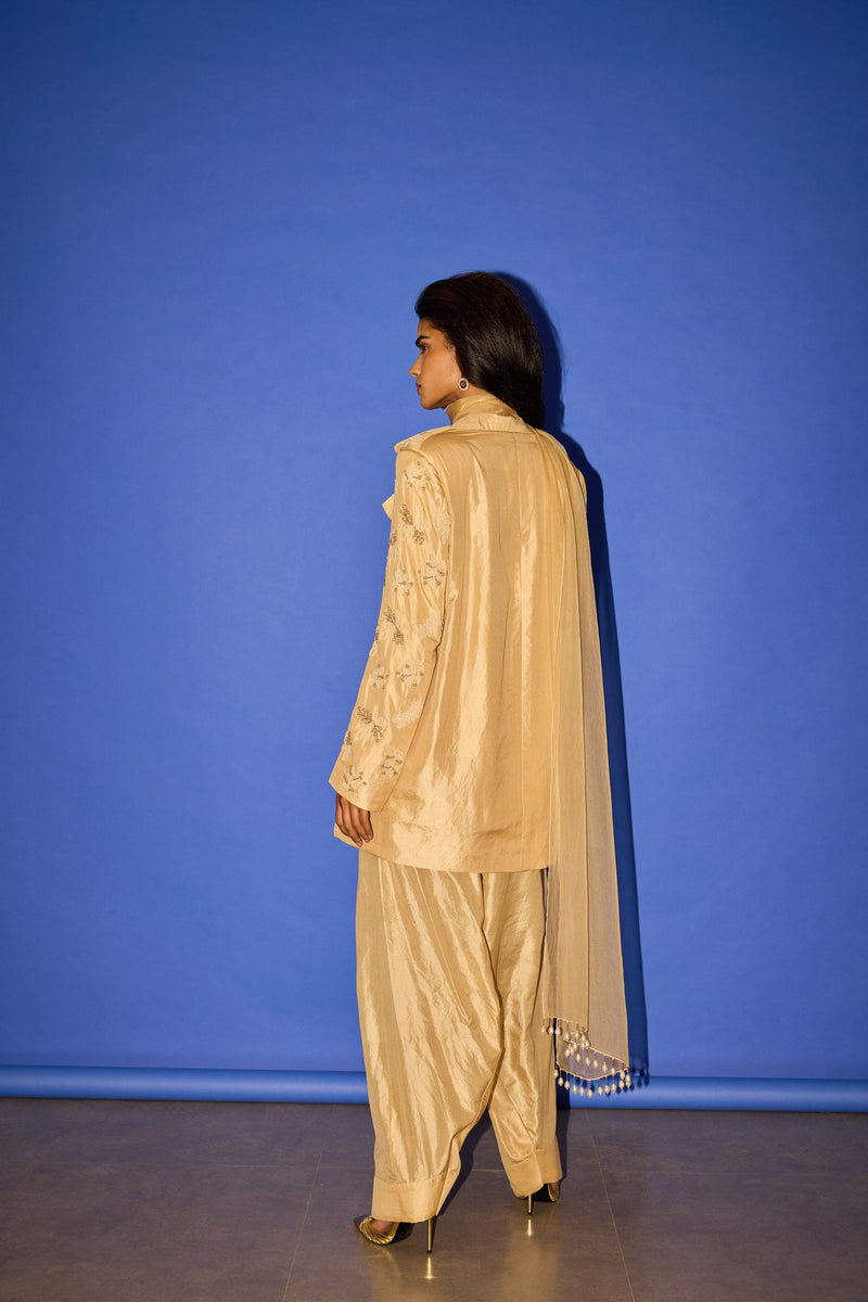 Ivory Blazer with Salwar - Suit