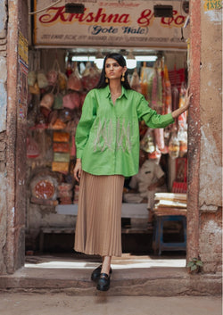 Neon Green Shirt Centre work - Shirt