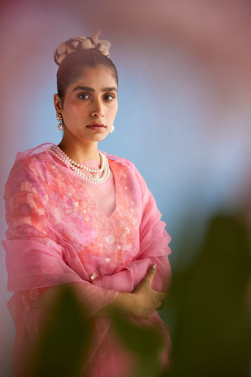 PINK KURTA SET - XS / Without Dupatta - coord set